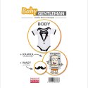 Chłopięce body z nadrukiem eleganckiego smokingu.