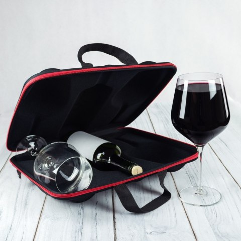 Etui na wino 2 duże kieliszki Walentynki rocznica DiVinto Etui na wino 2 duże kieliszki Walentynki rocznica DiVinto