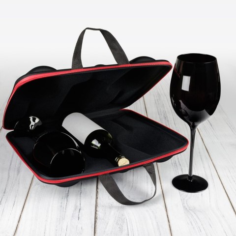 Etui na wino z kieliszkami na Walentynki rocznica DiVinto Etui na wino z kieliszkami na Walentynki rocznica DiVinto