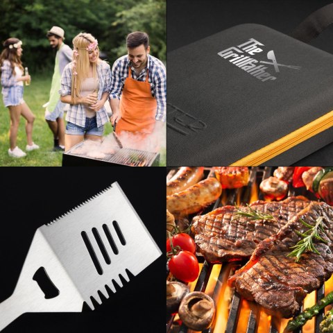Akcesoria do grilla w praktycznym etui dla miłośników grillowania Akcesoria do grilla w praktycznym etui dla miłośników grillowania
