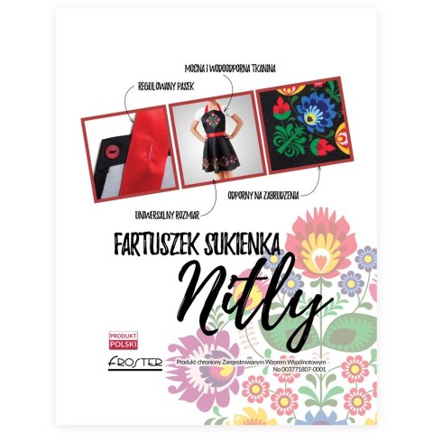 Nitly Folk Fartuszek Sukienka prezent DZIEŃ KOBIET Froster Nitly Folk Fartuszek Sukienka prezent DZIEŃ KOBIET Froster