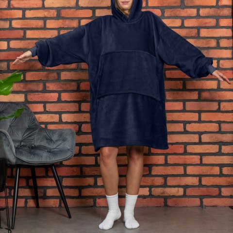 Bluzair Bluza Koc Hoodie Oversize Polska Granatowy Froster Bluzair Bluza Koc Hoodie Oversize Polska Granatowy Froster