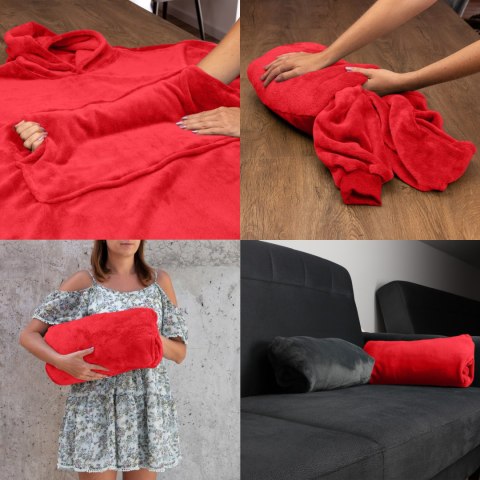 Bluzair SUPER MAMA - Bluza koc - Czerwony - prezent na dzień mamy Froster Bluzair SUPER MAMA - Bluza koc - Czerwony - prezent na dzień mamy Froster