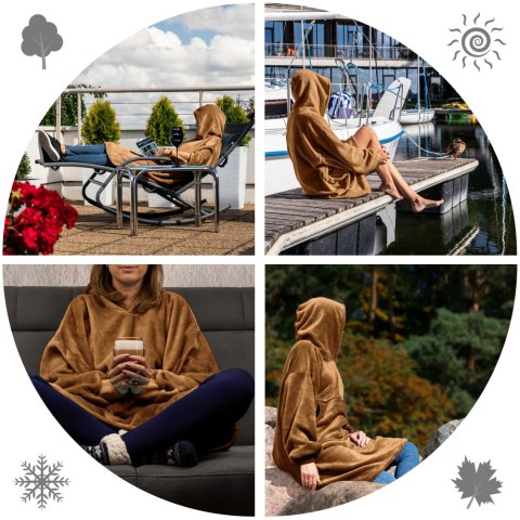 Bluzair SUPER MAMA - Bluza koc - Toffee - prezent na dzień mamy Froster Bluzair SUPER MAMA - Bluza koc - Toffee - prezent na dzień mamy Froster