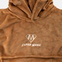 Bluzair SUPER MAMA - Bluza koc - Toffee - prezent na dzień mamy Froster
