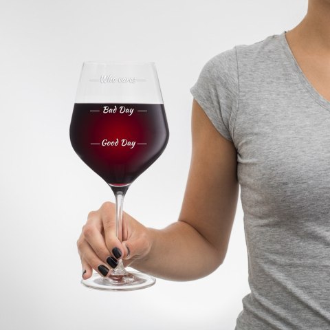 Etui na wino i 2 kieliszki Who cares Walentynki DiVinto Etui na wino i 2 kieliszki Who cares Walentynki DiVinto