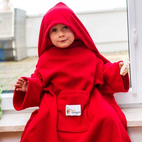 Kocyk z rękawami kapturem Czerwony dla dziecka Baby Gadgets Kocyk z rękawami kapturem Czerwony dla dziecka Baby Gadgets