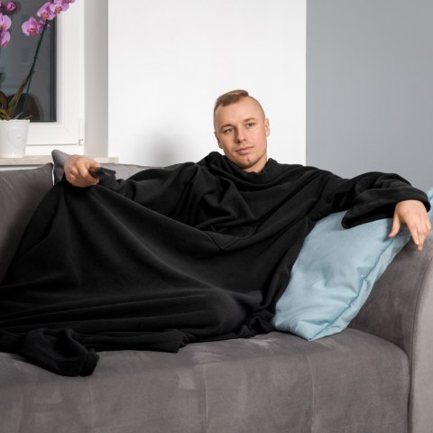 Kocyko - Szlafrok Czarny prezent dla MĘŻA chłopaka Froster Kocyko - Szlafrok Czarny prezent dla MĘŻA chłopaka Froster