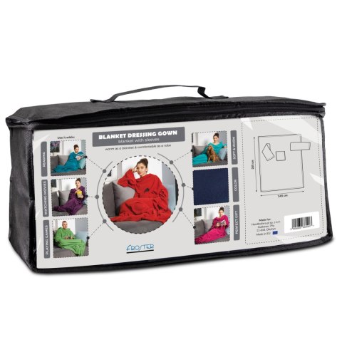 Kocyko-szlafrok SUPER MAMA - Śliwka - prezent na dzień mamy Froster Kocyko-szlafrok SUPER MAMA - Śliwka - prezent na dzień mamy Froster