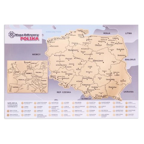 Mapa Odkrywcy Polska zdrapka PODRÓŻNIKA prezent Froster Mapa Odkrywcy Polska zdrapka PODRÓŻNIKA prezent Froster
