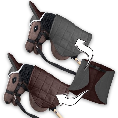 Derka dwustronna i nauszniki Skippi dla Hobby Horse - brązowa - siwa Skippi Derka dwustronna i nauszniki Skippi dla Hobby Horse - brązowa - siwa Skippi