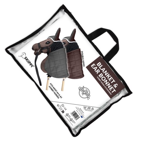 Derka dwustronna i nauszniki Skippi dla Hobby Horse - brązowa - siwa Skippi Derka dwustronna i nauszniki Skippi dla Hobby Horse - brązowa - siwa Skippi