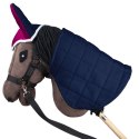 Derka dwustronna i nauszniki Skippi dla Hobby Horse - fuksja i granat Skippi