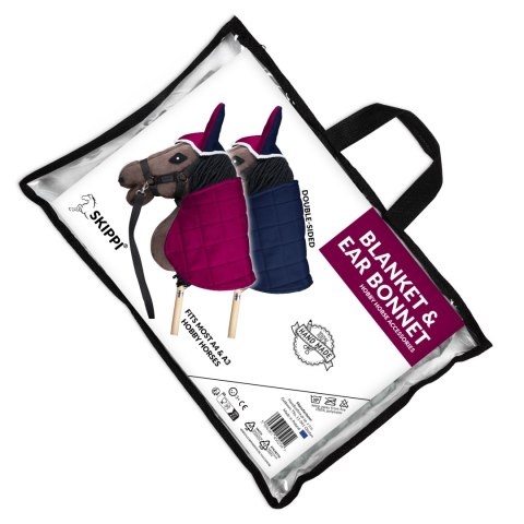 Derka dwustronna i nauszniki Skippi dla Hobby Horse - fuksja i granat Skippi Derka dwustronna i nauszniki Skippi dla Hobby Horse - fuksja i granat Skippi