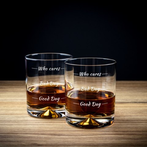 Etui na whisky ze szklankami Who cares na urodziny Froster Etui na whisky ze szklankami Who cares na urodziny Froster