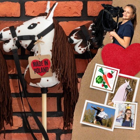 Hobby Horse Skippi A4 tarantowaty - biało brązowy - prezent dzień dziecka Skippi Hobby Horse Skippi A4 tarantowaty - biało brązowy - prezent dzień dziecka Skippi