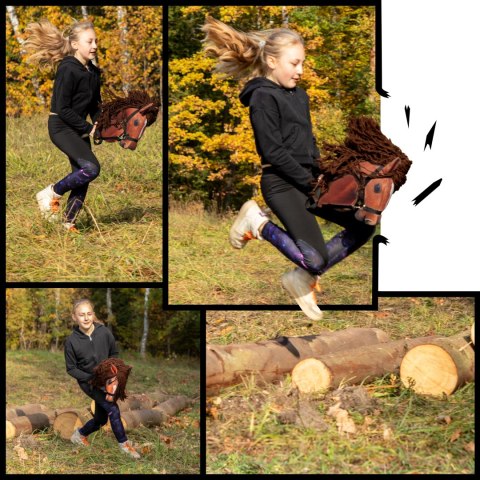 Hobby Horse Skippi bursztyn - koń na patyku kiju dla dziecka - A3 kantar Skippi Hobby Horse Skippi bursztyn - koń na patyku kiju dla dziecka - A3 kantar Skippi