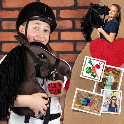 Hobby Horse Skippi gniady - koń na patyku - kiju - dla dziecka - A3 kantar Skippi Hobby Horse Skippi gniady - koń na patyku - kiju - dla dziecka - A3 kantar Skippi