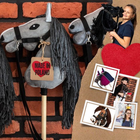 Hobby Horse Skippi - koń na kiju - Szary A4 - prezent na dzień dziecka Skippi Hobby Horse Skippi - koń na kiju - Szary A4 - prezent na dzień dziecka Skippi
