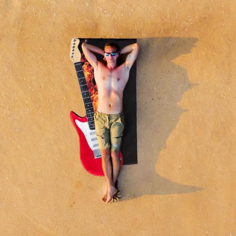 Ręcznik Gitara PLAŻOWY kąpielowy na plażę basen Froster Ręcznik Gitara PLAŻOWY kąpielowy na plażę basen Froster