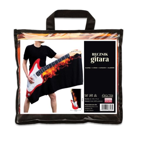 Ręcznik Gitara PLAŻOWY kąpielowy na plażę basen Froster Ręcznik Gitara PLAŻOWY kąpielowy na plażę basen Froster