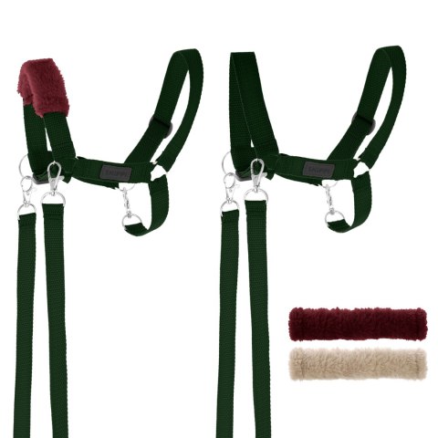 Skippi Kantar dla Hobby Horse - wodze, 2 wymienne futerka - ciemny zielony Skippi Skippi Kantar dla Hobby Horse - wodze, 2 wymienne futerka - ciemny zielony Skippi