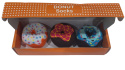 3 pary skarpetek w kształcie donutów