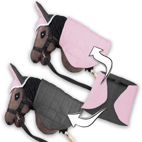 Derka dwustronna i nauszniki Skippi dla Hobby Horse - różowa i szara Skippi Derka dwustronna i nauszniki Skippi dla Hobby Horse - różowa i szara Skippi
