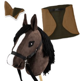Zestaw Skippi - Hobby Horse Gniady - Derka i nauszniki - beż i oliwka Skippi