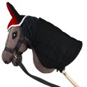 Zestaw Skippi - Hobby Horse Gniady - Derka i nauszniki - czerwona i czarna Skippi