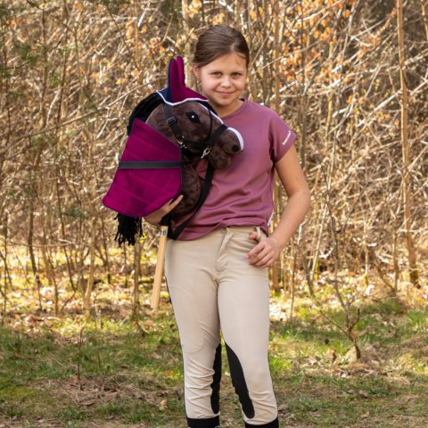 Zestaw Skippi - Hobby Horse Gniady - Derka i nauszniki - fuksja i granat Skippi Zestaw Skippi - Hobby Horse Gniady - Derka i nauszniki - fuksja i granat Skippi