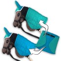Zestaw Skippi - Hobby Horse Gniady - Derka i nauszniki - mięta i niebieski Skippi