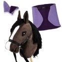 Zestaw Skippi - Hobby Horse Gniady - Derka i nauszniki - wrzos i śliwka Skippi