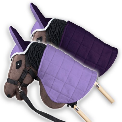 Zestaw Skippi - Hobby Horse Gniady - Derka i nauszniki - wrzos i śliwka Skippi Zestaw Skippi - Hobby Horse Gniady - Derka i nauszniki - wrzos i śliwka Skippi