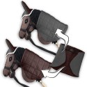 Zestaw Skippi - Hobby Horse Gniady - Derka szary i brąz - Kantar j-zielony Skippi
