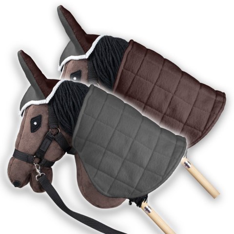 Zestaw Skippi - Hobby Horse Gniady - Derka szary i brąz - Kantar j-zielony Skippi Zestaw Skippi - Hobby Horse Gniady - Derka szary i brąz - Kantar j-zielony Skippi