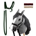 Zestaw Skippi - Hobby Horse szary i dodatkowy kantar - ciemny zielony Skippi