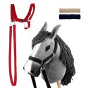 Zestaw Skippi - Hobby Horse szary i dodatkowy kantar - czerwony Skippi