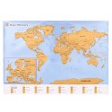Mapa Odkrywcy Świat PL zdrapka PODRÓŻNIKA prezent Froster