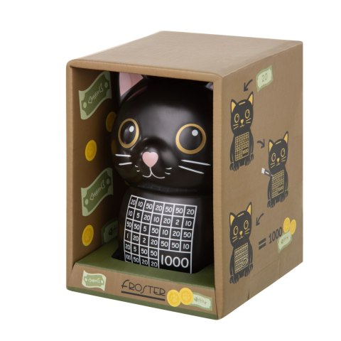 Skarbonka wykreślana Kotek - uczy oszczedzania motywuje - wyzwanie cel 1000 Froster