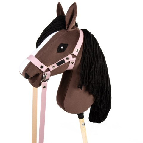 Skippi Kantar dla Hobby Horse - wodze, ekoskóra - różowy Skippi