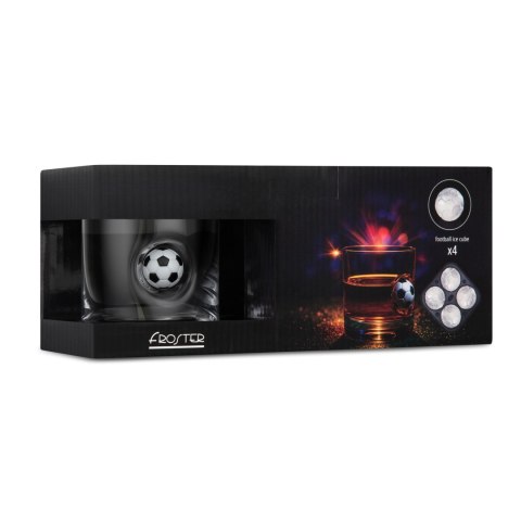 Zestaw Kibica - szklanka do whisky z piłką i forma do lodu piłki Froster