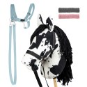 Zestaw Skippi - Hobby Horse Karo - srokaty i dodatkowy Kantar - błękitny Skippi