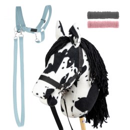 Zestaw Skippi - Hobby Horse Karo - srokaty i dodatkowy Kantar - błękitny Skippi