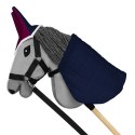Zestaw Skippi - Hobby Horse Szary - Derka i nauszniki - fuksja i granat Skippi