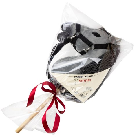Zestaw Skippi - Hobby Horse Szary - Derka i nauszniki - fuksja i granat Skippi